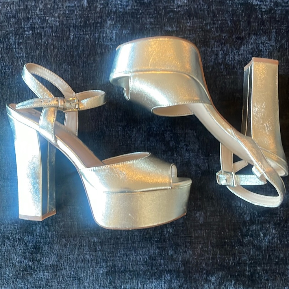 Champagne gold Marc fisher platforms - worn once